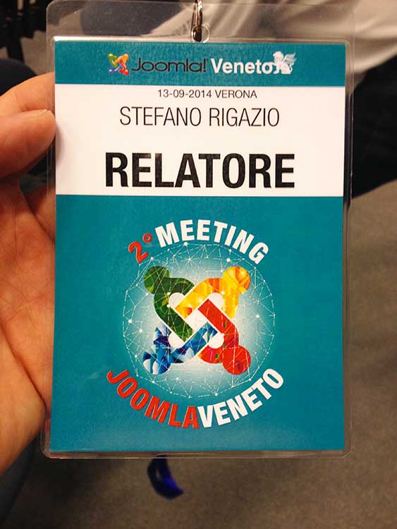 Joomla Meeting Veneto 2014 Relatore